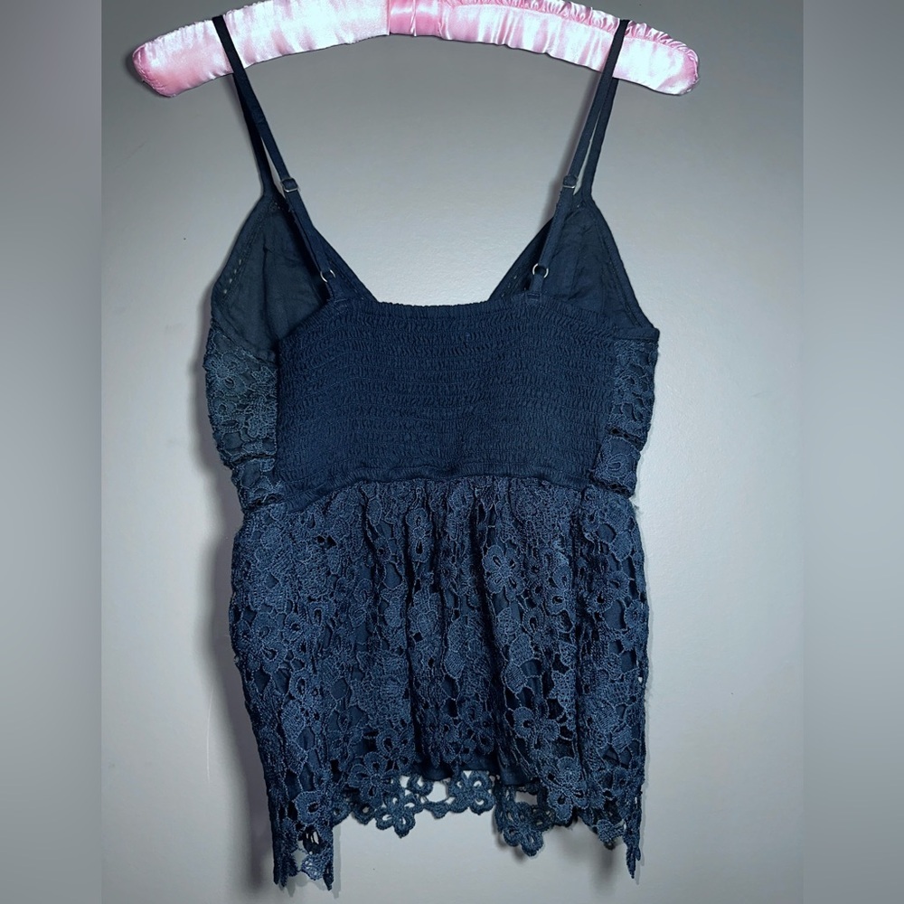 Abercrombie Lace Cami Bundle White & Navy XS NWT Coquette Y2K Fairycore - Picture 3 of 16